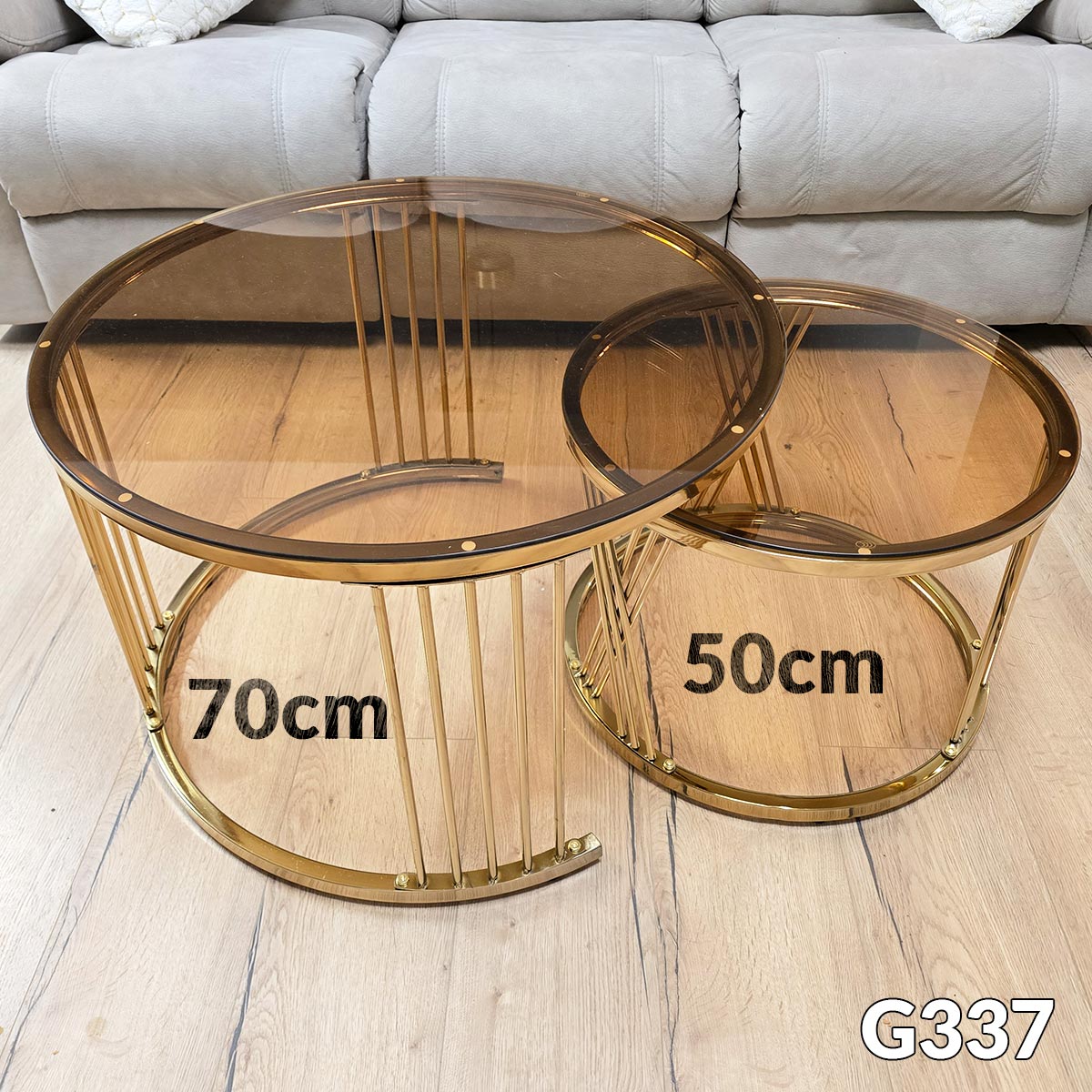 Set od 2 staklena stolića G337 Front 1