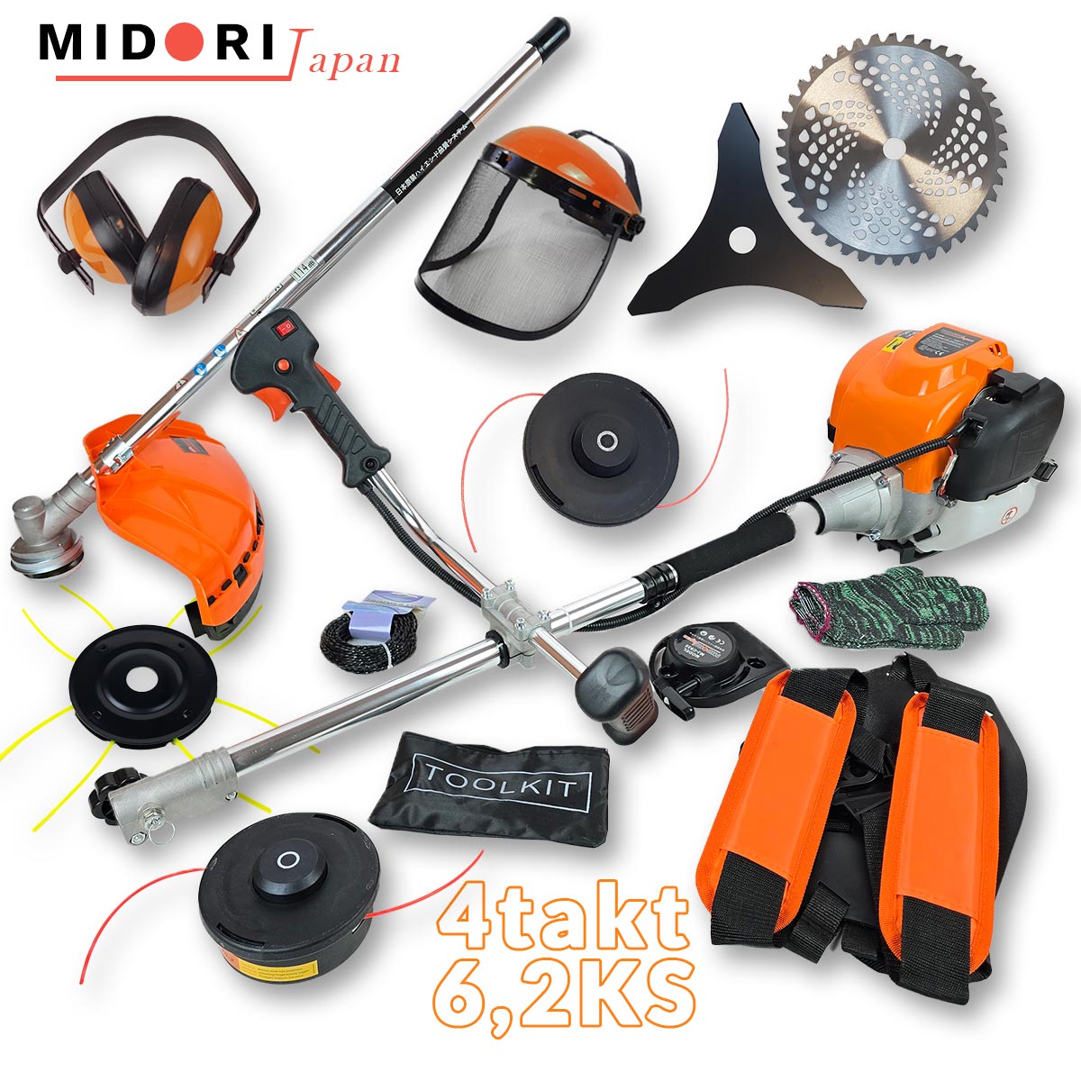 Midori Japan 4-taktni trimer 6,2KS Front 1