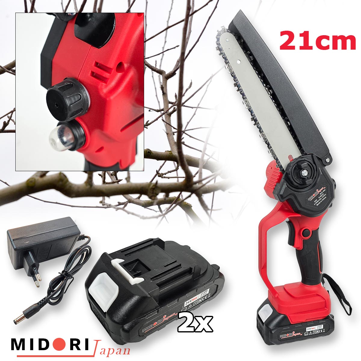 Midori Japan XXL  aku pila 21cm MJ004 Front 1