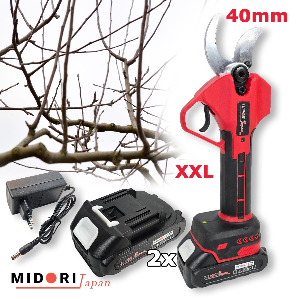Midori Japan XXL aku škare 40mm MJ003 Front 1