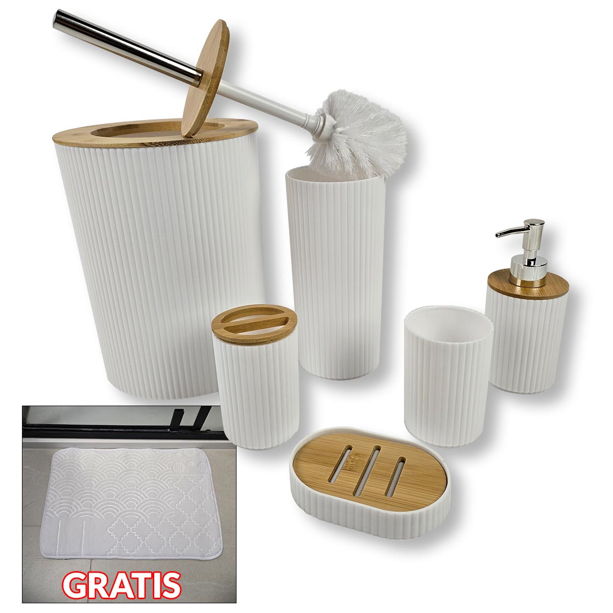 Kupaonski set 6u1 – White G531 Front 1