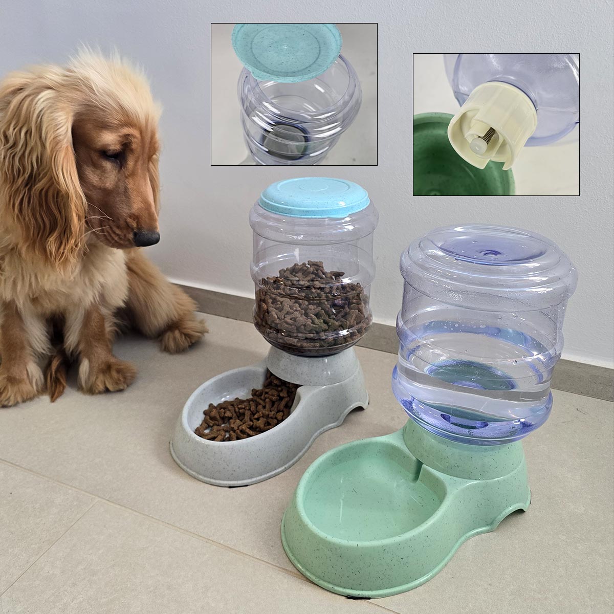 Set automatska hranilica i pojilica za pse ili mačke G561 Front 1