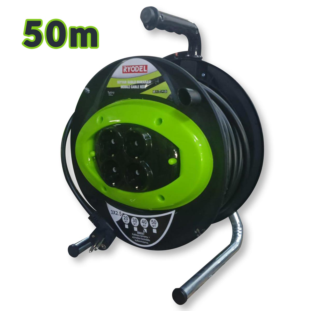 Ryodel produžni kabel na kolutu 50m Front 1