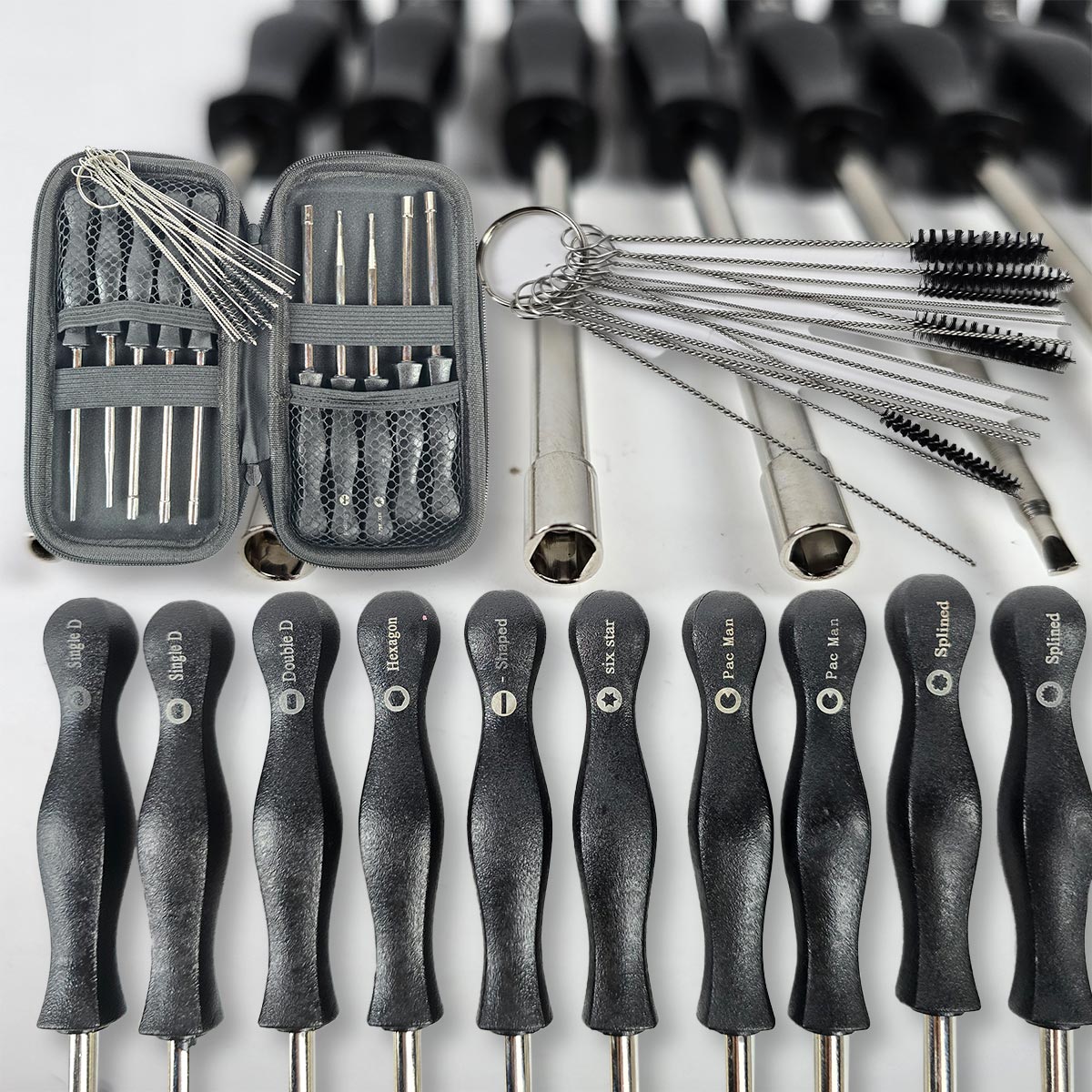 Set specijalnih odvijača i četkica za čišćenje karburatora – 21 kom G593 Front 1