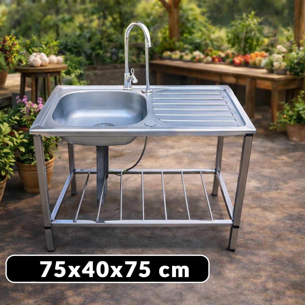 Inox Samostojeći sudoper za vrt G609 Front 1