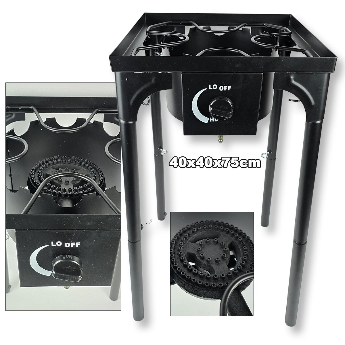 Plinski plamenik sa nogicama - Jednostruki G688 Front 1