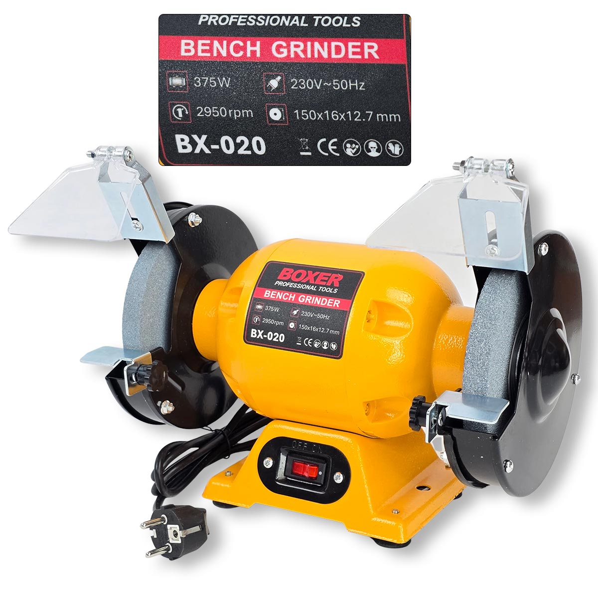 Boxer dvostrana stolna brusilica BX020 Front 1