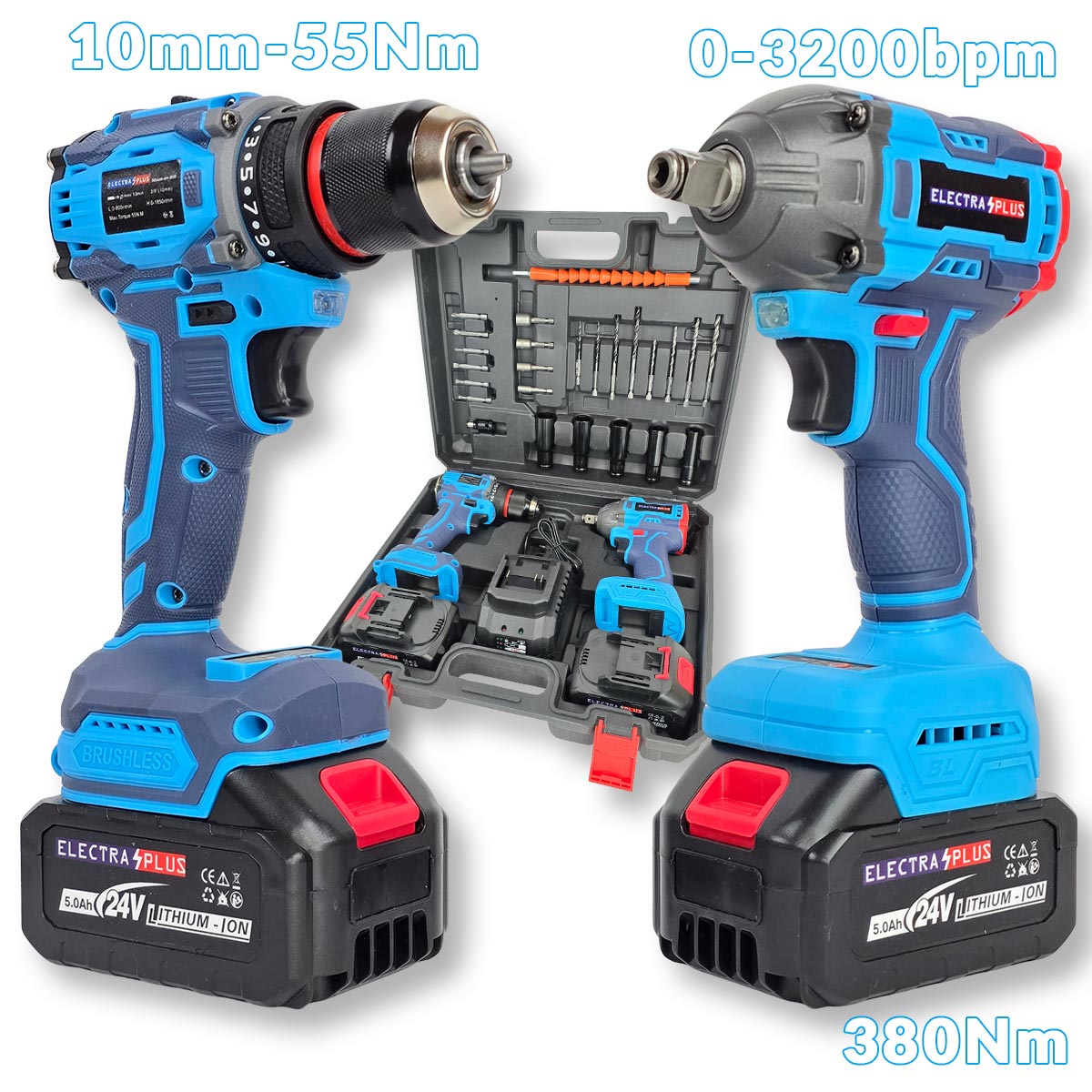 Electra aku set 2u1 Aku bušilica i udarni odvijač EL020 Front 1