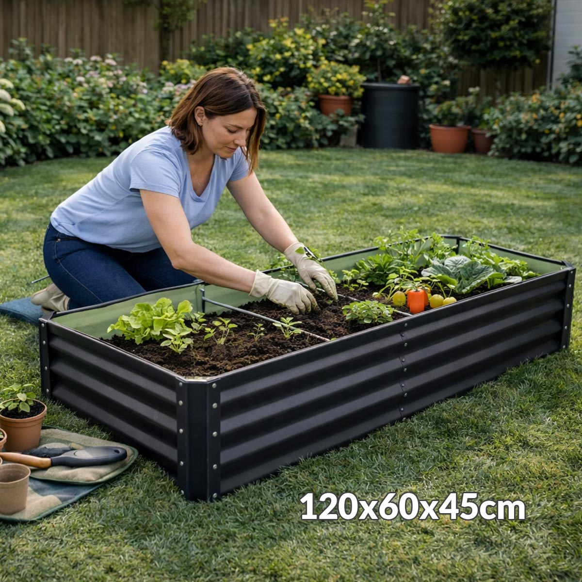 Vrtna povišena gredica 120x60x45cm GB45-12060D Front 1