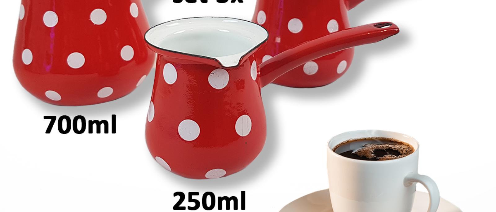 Set od 3x posude za kuhanje kave Front 1