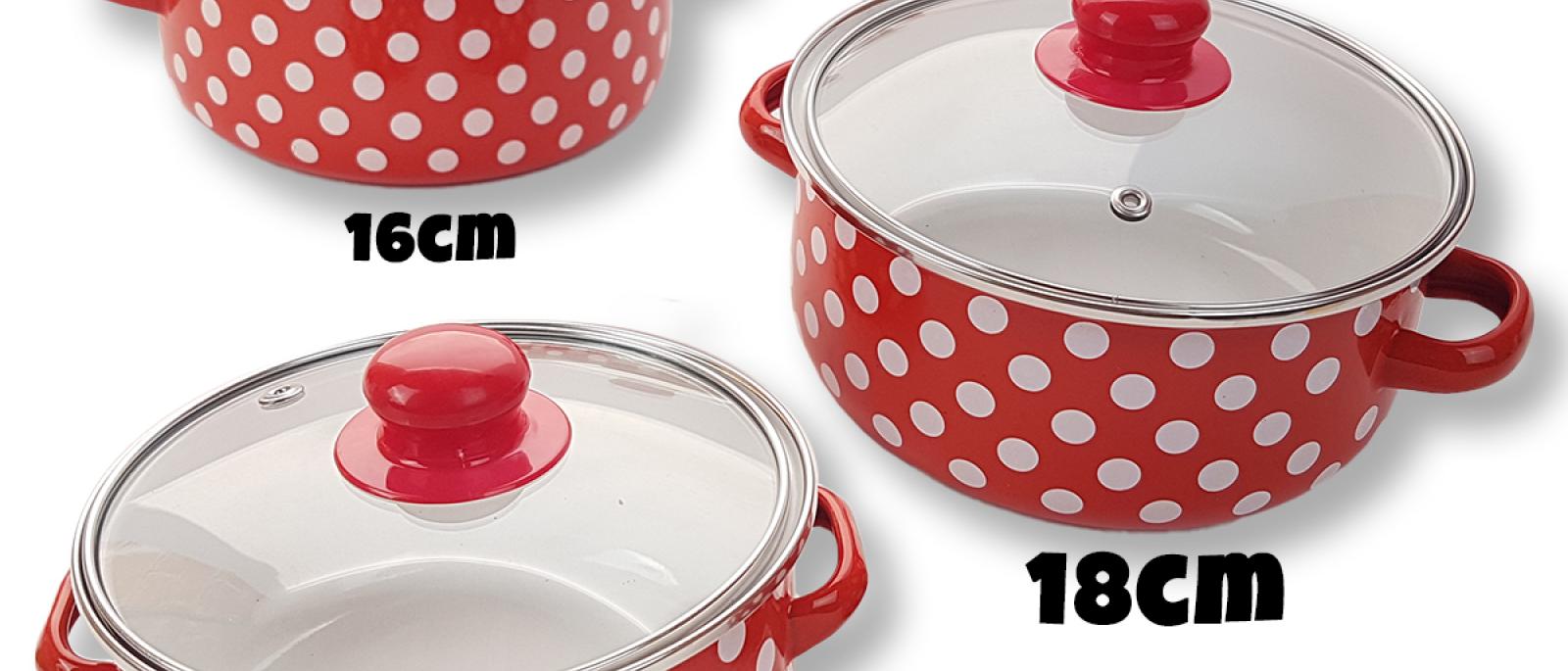 Set emajliranog posuđa - 6 dijelni set Točkice 242 Front 1