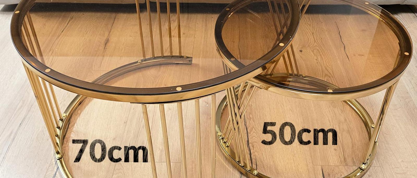 Set od 2 staklena stolića G337 Front 1