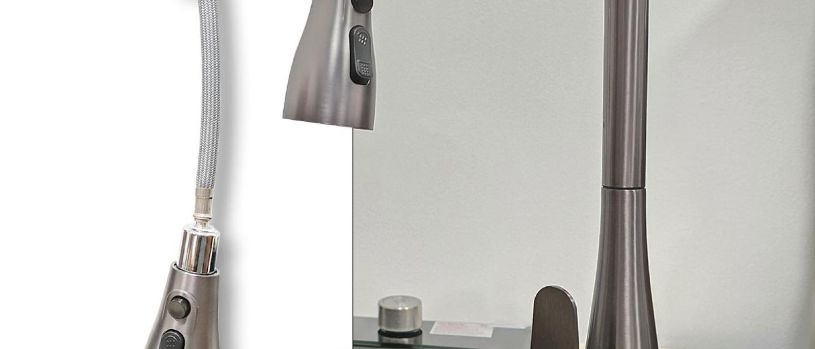 Kuhinjska slavina s tušem siva Front 1