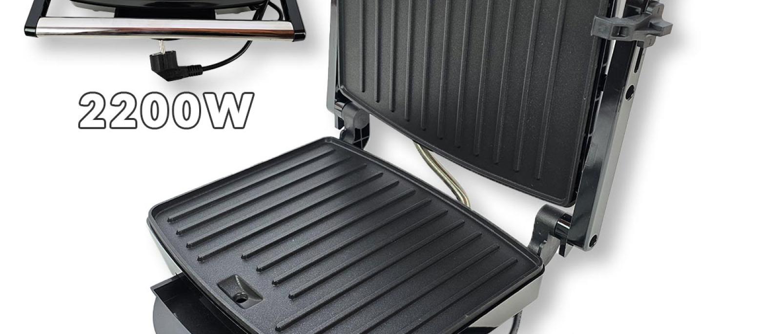 Dvostrani električni roštilj 2200W Front 1