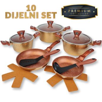 Set posuđa Premium GOLD 10 dijelni GOL-066 Front 1_0