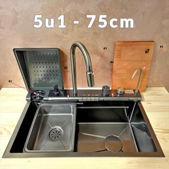 5u1 Kuhinjski Sudoper 75cm Front 1