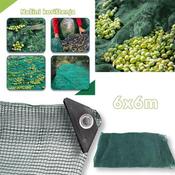 Mreža za berbu maslina 6x6m sa zakovicama G545 Front 1