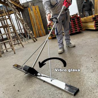 Aku vibro letva za beton 1m Front 1