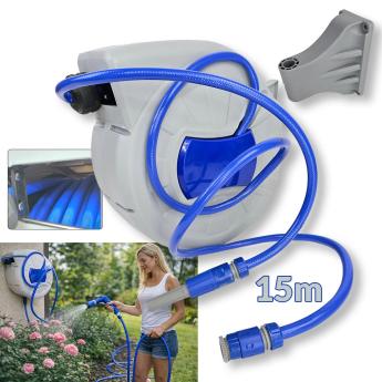 Vrtno crijevo na kolutu 15m - zidna montaža G628 Front 1